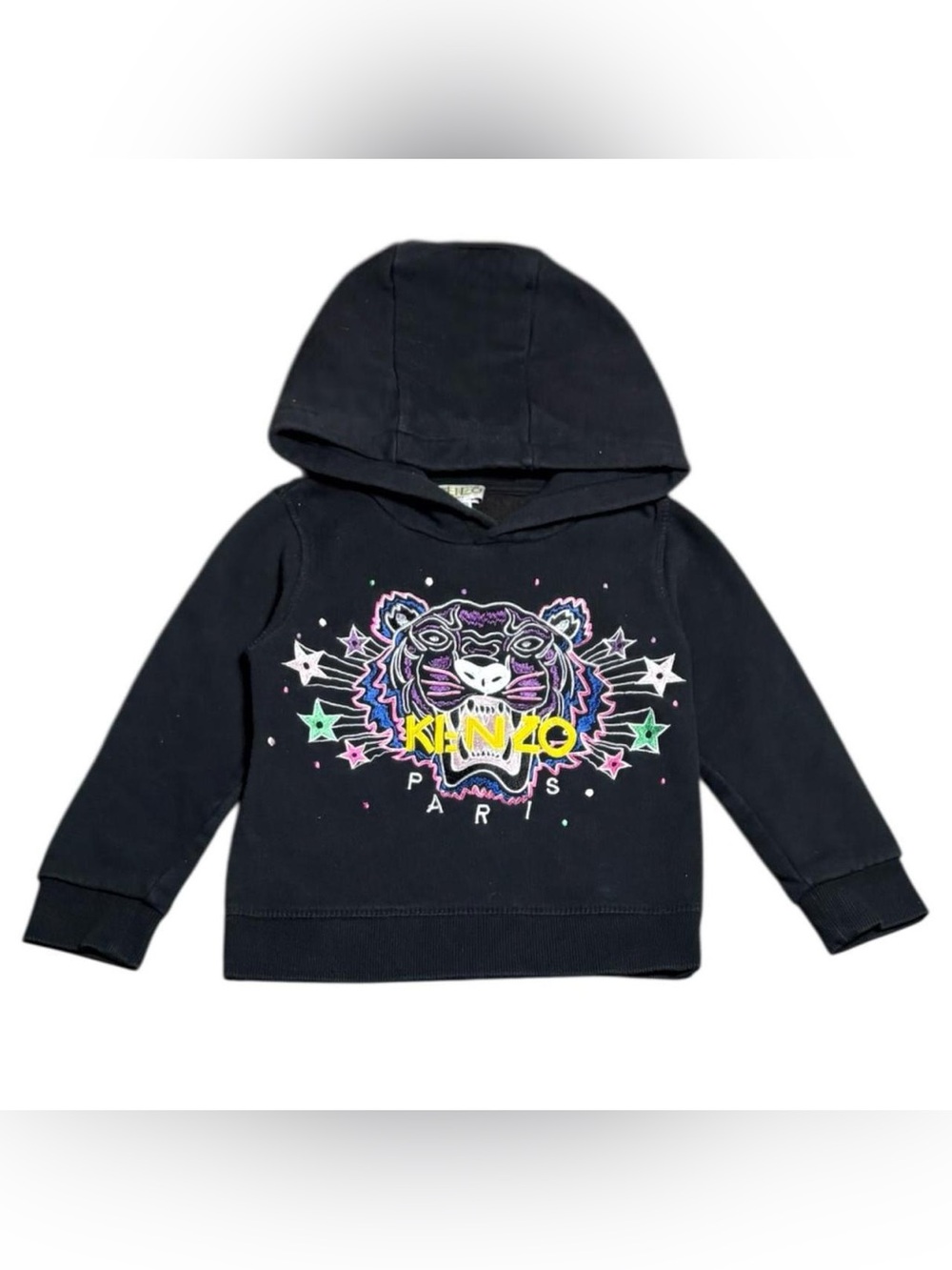 Kenzo Kids Tiger Embroidered Pullover Hoodie Sweatshirt